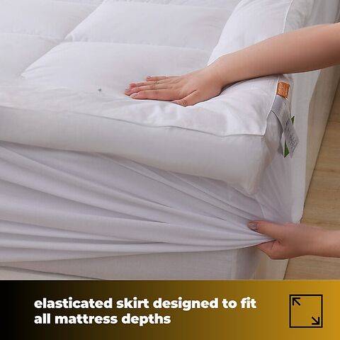 Elasticated skirt to fit all mattress depths